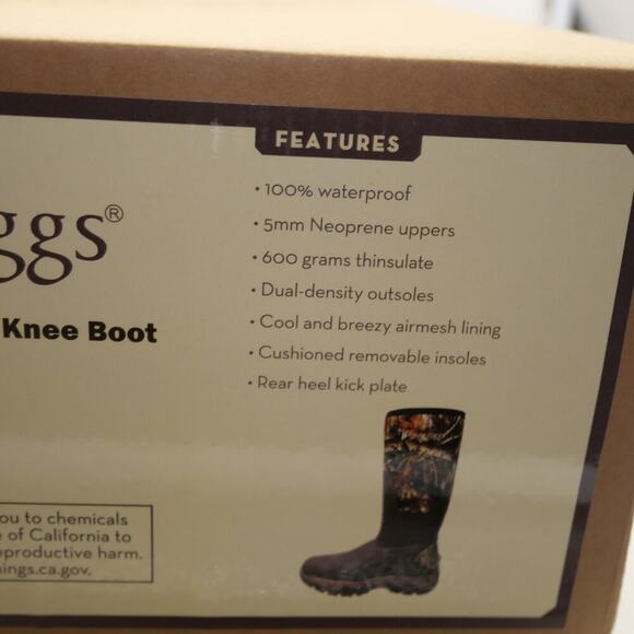 NEW Frogg Toggs Men\'s 12 Ridge Buster 600gm Waterproof Knee Boots Realtree Edge